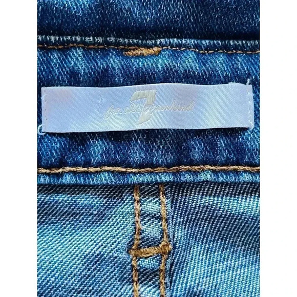 7 For All Mankind Paperbag High Rise Tie Belt Jeans size 27 - Picture 5 of 10